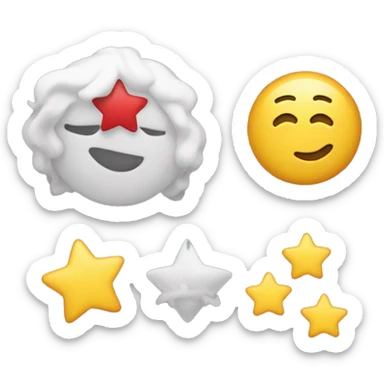 a diry with a star a heart and a little emoji who's smile on it and on the back line of write sticker