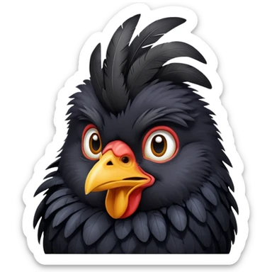 Pollito negro  sticker