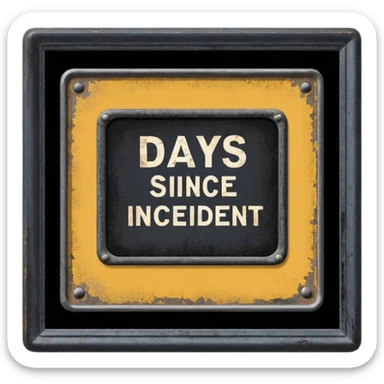 days since last incident sticker