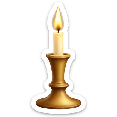 The vintage old candle sticker