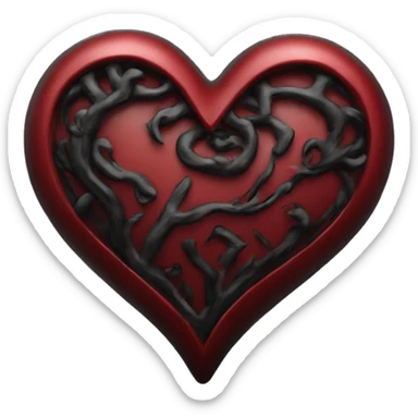 heart-symbol-deep-red-and-black-colour sticker
