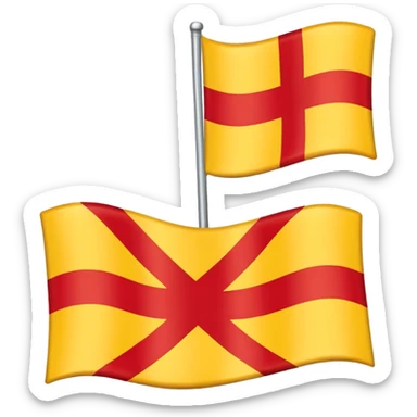 Skåne flag ( looks like Swedish flag but red background and yellow cross) sticker