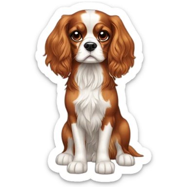 dog Cavalier King Charles Spaniel full body sticker