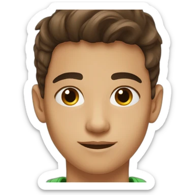 make a 14 years old algerian boy with 2 brown eyes a medium size nose with brown hair not smooth sticker
