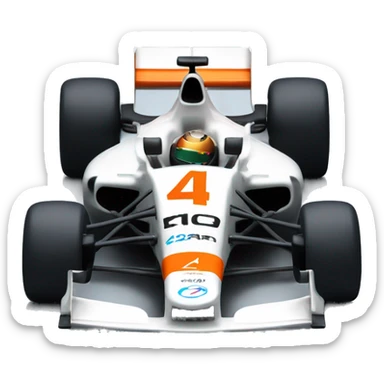  mclaren formula 1 car with number 4 sticker