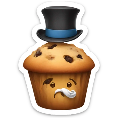 Muffin with a monocle  sticker