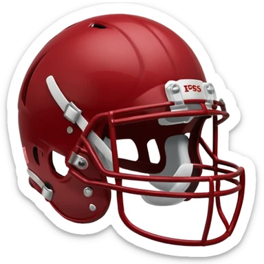 college football player helmets dark red  sticker