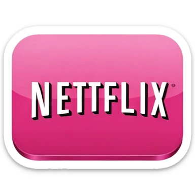 Netflix rosa con fondo blanco sticker