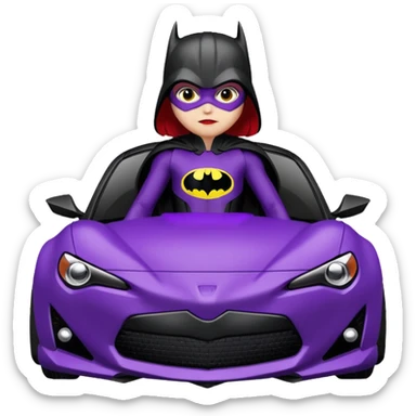 Darth Vader Batman and Batgirl(purple tight suit) themed Scion FR-S  sticker