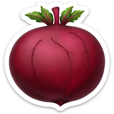 single whole red beet, no bowl sticker
