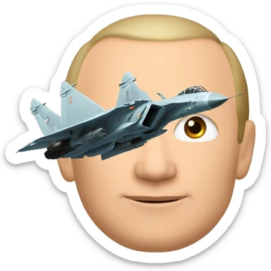 Putin on a SU-57 plane sticker