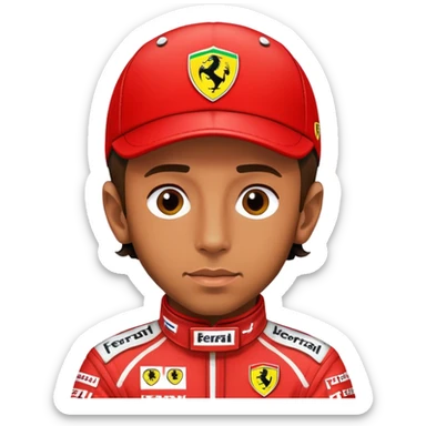 LEWIS HAMILTON IN FERRARI /half body/  sticker