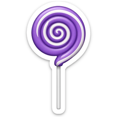 pirulito roxo e branco sticker