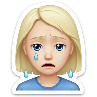 Triste pleure sticker