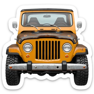 c101 jeepster commando without top with straight flat bonnet sticker