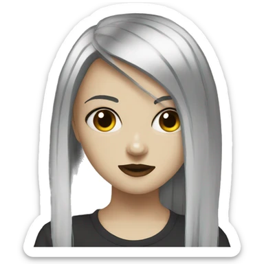 Scene girl 2000s emo emo girl sticker