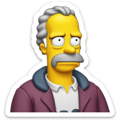 Homer Simson Simson un pouce sticker