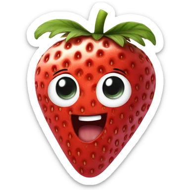 One strawberry sticker