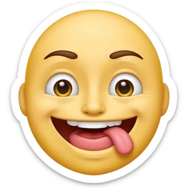 emoji sucking its lips in with one eyebrow up sticker