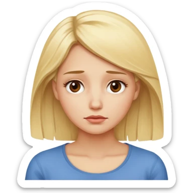 blonde woman sighing sticker