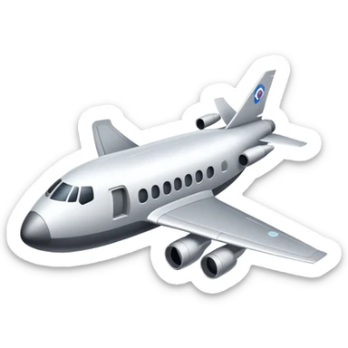 Jet airliner spacecraft kirby sticker