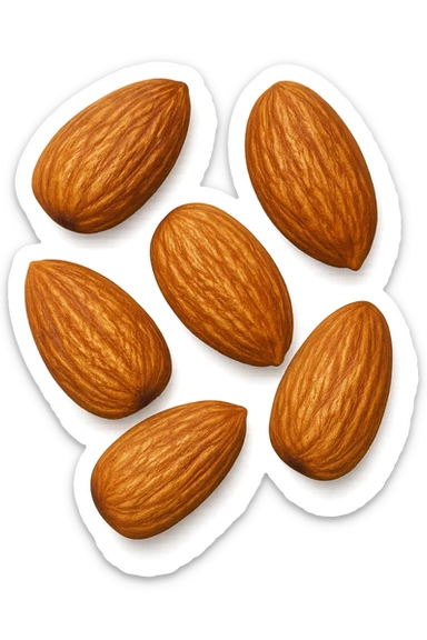 mandorle visti dall'alto iperrealistiche 4k sticker