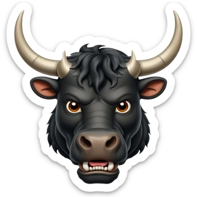 Black bull head bd style  sticker