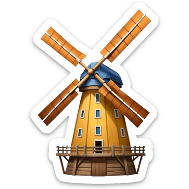 A big Windmill facing forward  sticker