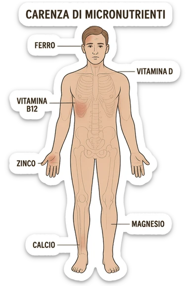 corpo umano in carenza di micronutrienti in italiano sticker