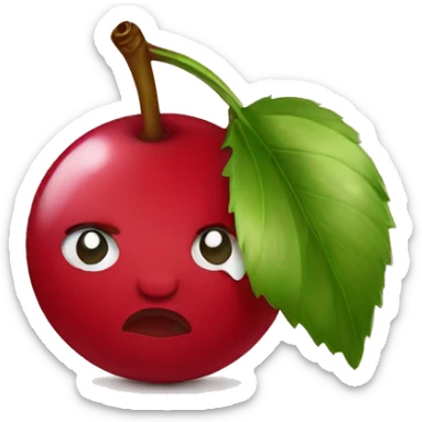 Cherries with bow  sticker