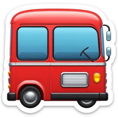 UK emojino lile red buss or symbols sticker