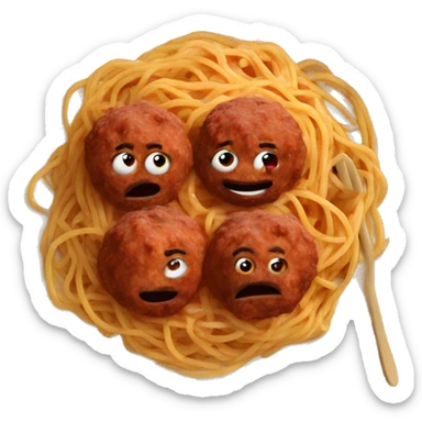 Spaghetti and meatballs  sticker