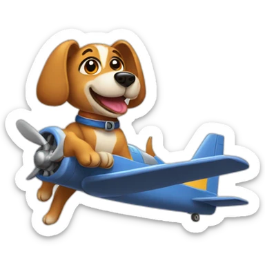 flying dog as a plane sticker