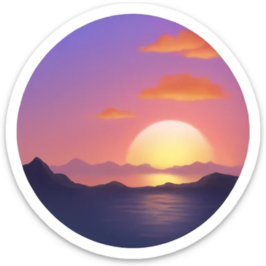 Sunset sticker