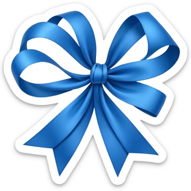sky blue ribbon sticker