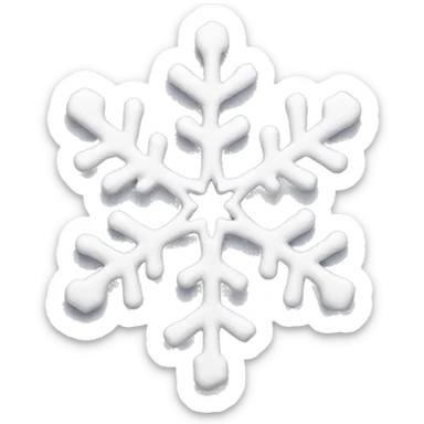 Melting snowflake sticker