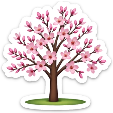 pink cherry blossom tree sticker