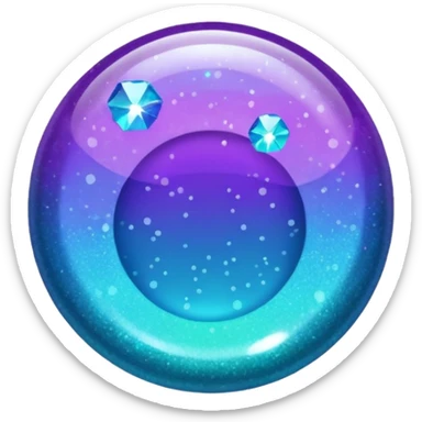 Glitter Purple and Cian hang loose sticker