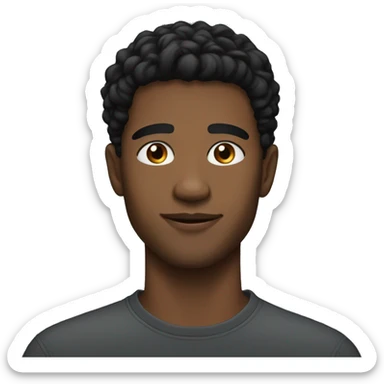 23 years old black hair guy sticker