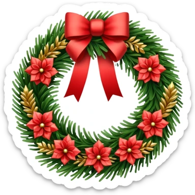 Luxary Christmas wreath with gold

 sticker