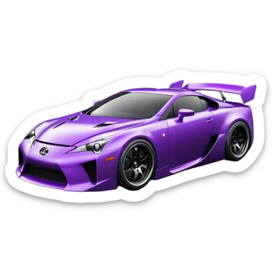 futuristic Jetson’s midnight-dark-purple over stealthy black metallic  Lexus LFA street rat rod  understated  sticker