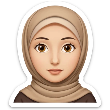 hijab woman with neutral face sticker