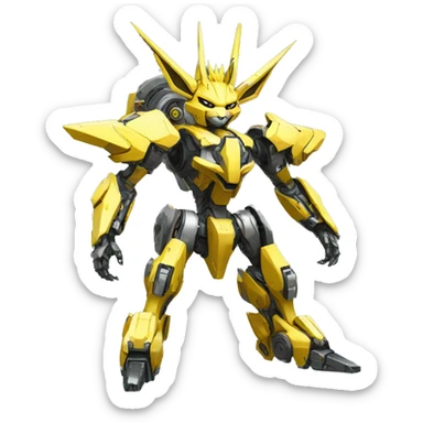 Futuristic mechanical Jolteon-mecha full body sticker