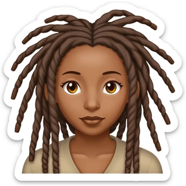 Black woman with locs omg sticker