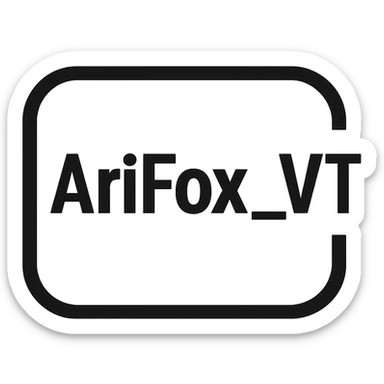 the GLOCK logo, except the letters say "AriFox_VT" sticker