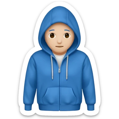 hoodie blu no laces no faces sticker