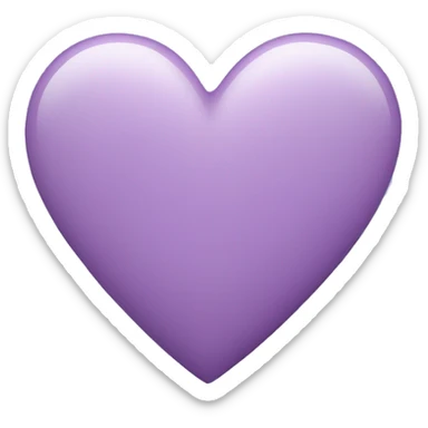 Light purple heart sticker