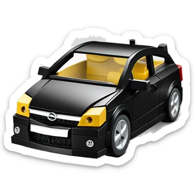 black opel astra h opc lego car sticker