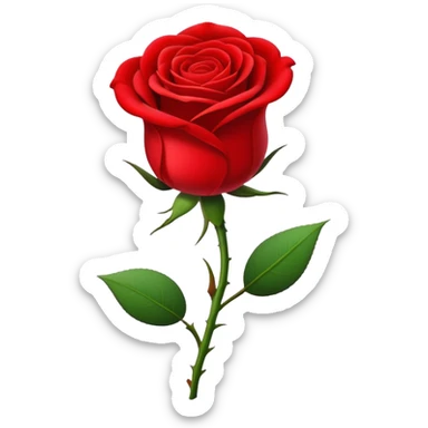Red rose for Sant Jordi celebration sticker