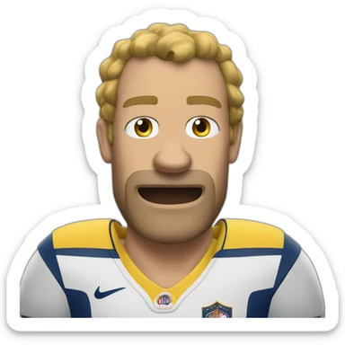 Homer au rugby sticker